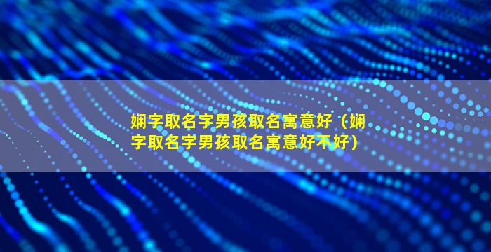 娴字取名字男孩取名寓意好（娴字取名字男孩取名寓意好不好）